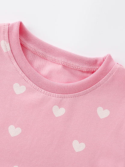 Summer Arrival Short Sleeves Hearts Pattern Dress for Stylish Girls, MyKids-USA®, Baby & Children's Dresses, MyKids-USA -  -  -  -  -  -  - .