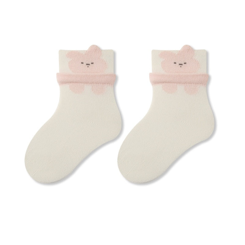 Autumn and Spring Baby Unisex Breathable Animals Cartoon Pattern Color Patchwork Socks, MyKids-USA®, Baby & Toddler Socks & Tights, MyKids-USA - Size/Age - XS (0-6M) - Color - Pink -  -  - TR2601311059-D.