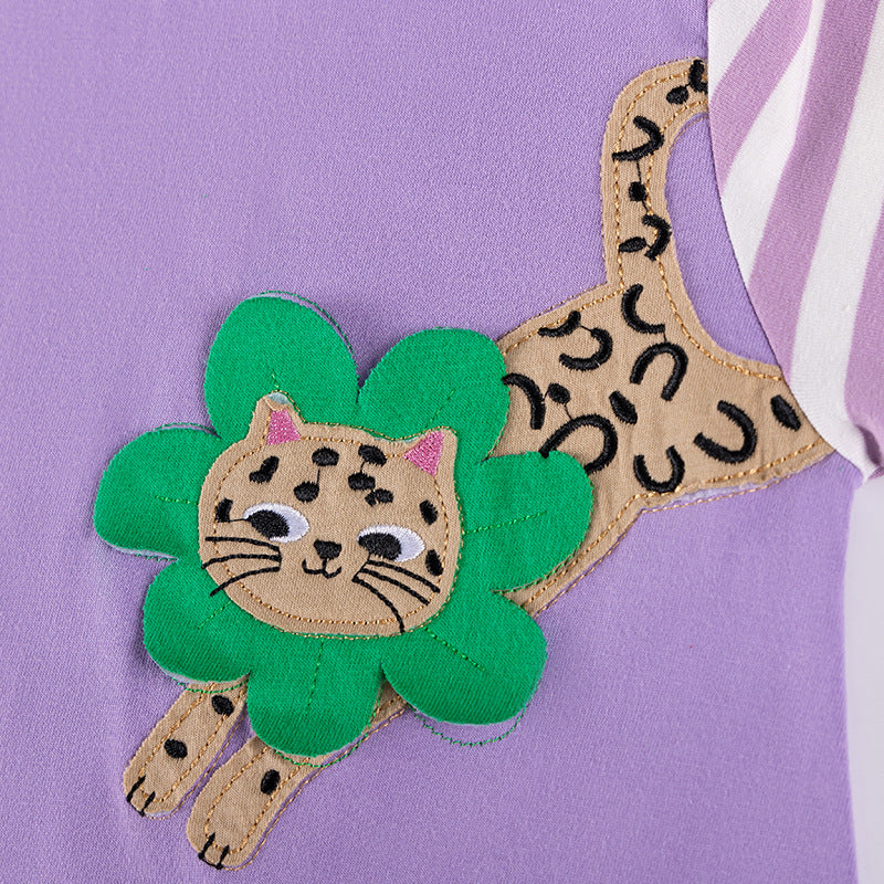 Autumn and Spring Arrival Cartoon and Striped Pattern Long Sleeves Dress for Stylish Girls, MyKids-USA®, Baby & Toddler Dresses, MyKids-USA -  -  -  -  -  -  - 