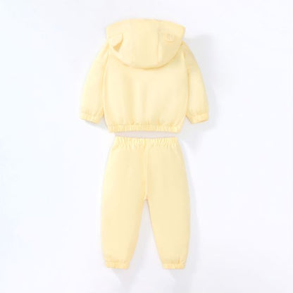 Baby Unisex Solid Color Cartoon Shape Casual Cardigan Sets