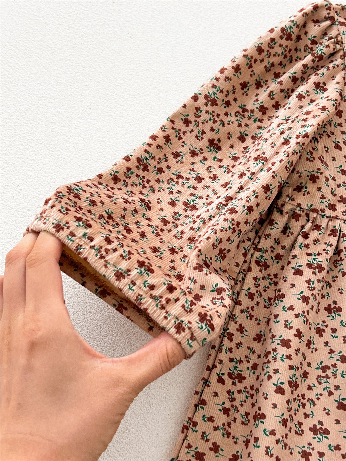 Spring and Autumn Corduroy Long-sleeved Dress with Ruffle Neck for Stylish Girls, MyKids-USA®, Baby & Toddler Dresses, MyKids-USA -  -  -  -  -  -  - 