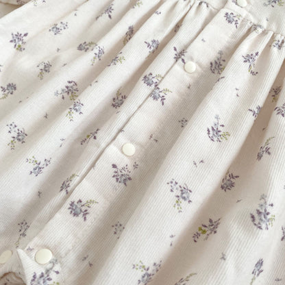 Spring Arrival Baby Girls Long Sleeves Floral Print Peter Pan Collar Rompers, MyKids-USA®, Baby One-Pieces, MyKids-USA -  -  -  -  -  -  - 