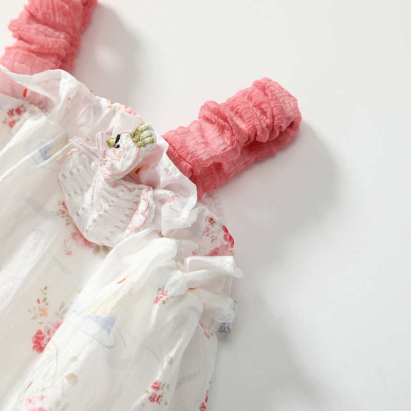 Summer Arrival Sleeveless Flowers and Animals Pattern Strap Onesies with Hat for Stylish Girls, MyKids-USA®, Baby One-Pieces, MyKids-USA -  -  -  -  -  -  - 