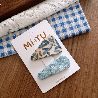 Collection of 2 Versatile Flowers and Cartoon Pattern Hair Clips, MyKids-USA®, Hair Pins, Claws & Clips, MyKids-USA - Size/Age - Average Size (0-12Y） - Color - Blue -  -  - TR2601081534-B.