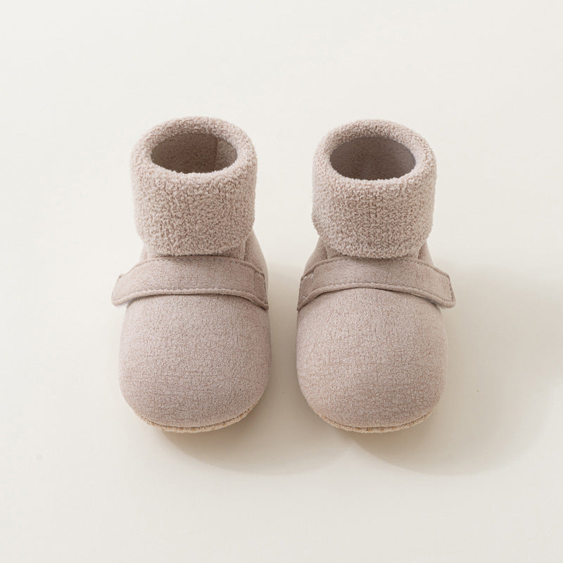 Winter Baby Girl Casual Color Patchwork Pattern Toddler Soft-Sole Walking Shoes, MyKids-USA®, Baby & Toddler Sneakers, MyKids-USA - Size/Age - insole length 11.00 cm - Color - Beige -  -  - TR2511152312-A