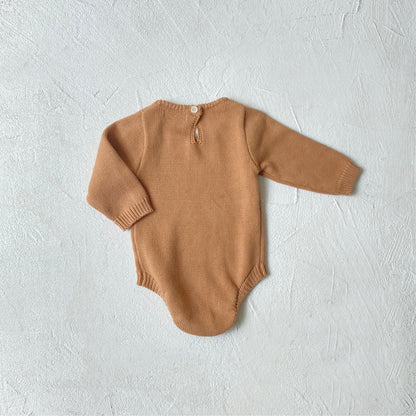 Arrival Autumn and Winter Baby Unisex Simple Solid Color Pattern Long Sleeves Knitted Bodysuit