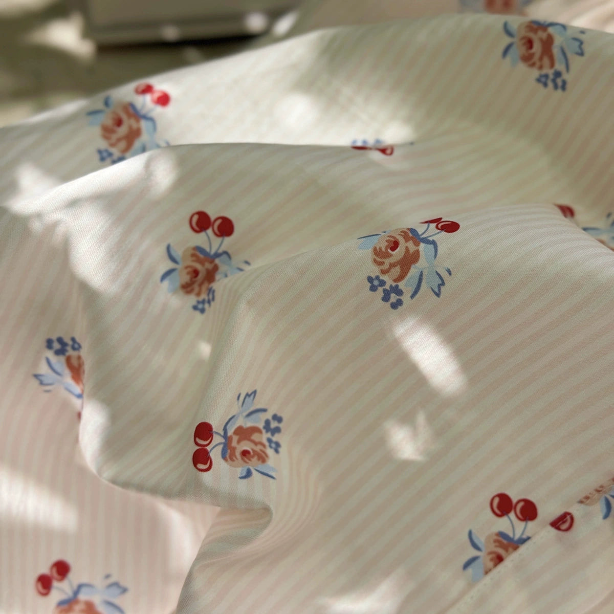 Autumn Arrival Baby Kids Girls Cherry and Floral Pattern Long Sleeves Single Breasted Dress, MyKids-USA®, Baby & Toddler Dresses, MyKids-USA -  -  -  -  -  -  - 