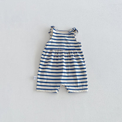 Summer Arrival Baby Sleeveless Cute Pattern Strap Rompers, MyKids-USA®, Baby One-Pieces, MyKids-USA - Size/Age - 66 (3-6M) - Color - Navy Blue (Dark Blue) -  -  - TR2603221428-C.