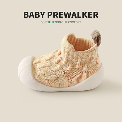 Spring and Autumn Baby Unisex Patchwork Jacquard Pattern Toddler Soft-Sole Walking Shoes, MyKids-USA®, First Steps & Crawlers, MyKids-USA - Size/Age - insole length 11.50 cm - Color - Yellow -  -  - TR2511140100-F