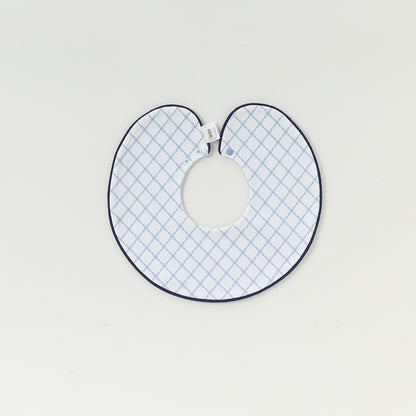 Adorable Simple Pattern Cotton Snap-on Round Shaped Bib, MyKids-USA®, Bibs, MyKids-USA - Size/Age - M (1-3Y) - Color - Light Blue -  -  - TR2601301811-D.
