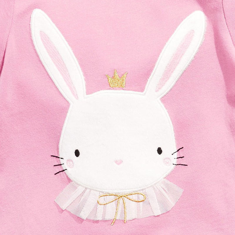 Baby Girl Rabbit Cartoon Pink Short Sleeve O-Neck Cotton Summer T-Shirt, MyKids-USA®, Baby & Toddler Tops, MyKids-USA -  -  -  -  -  -  - 