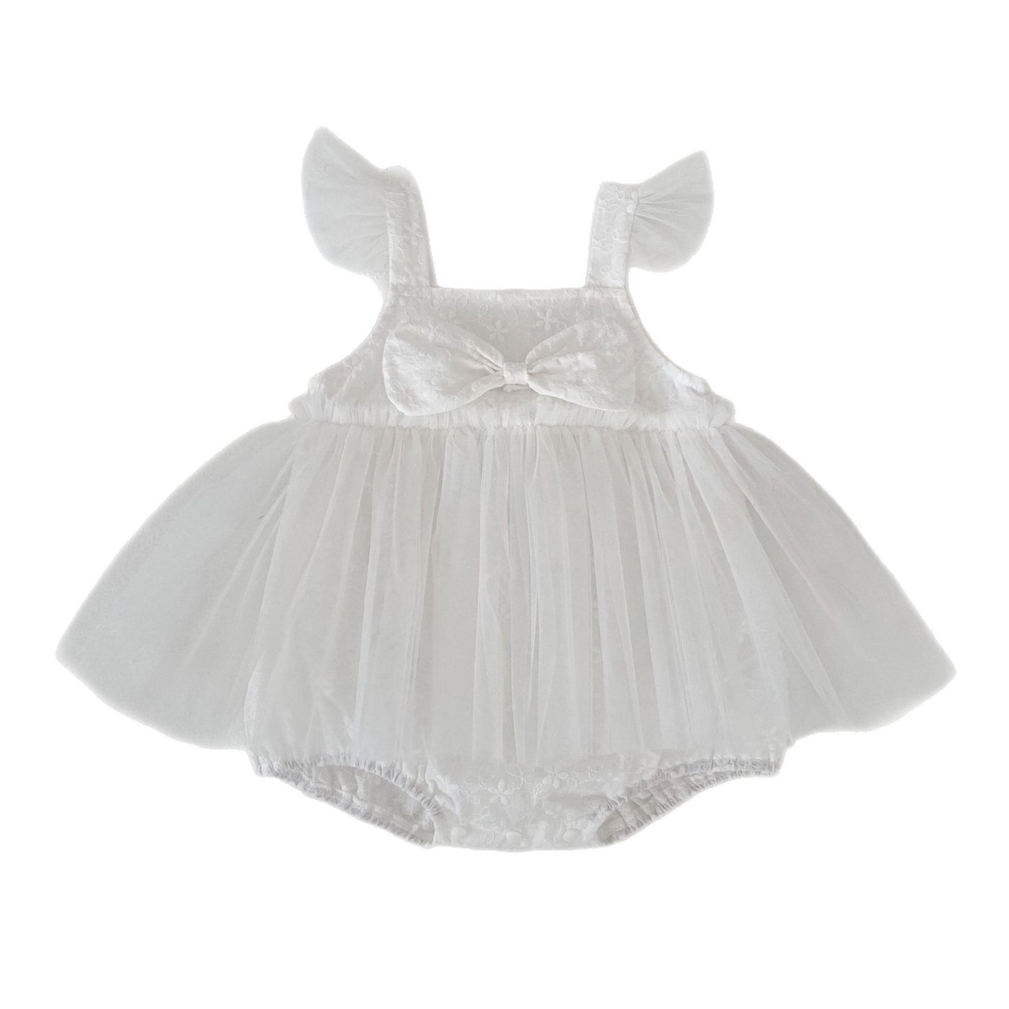Design Summer Baby Kids Girls Sleeveless Solid Color Tulle Decorated Bodysuit, MyKids-USA®, Bodysuits, MyKids-USA - Size/Age - 66 (3-6M) - Color - Beige -  -  - TR2605132352-A.