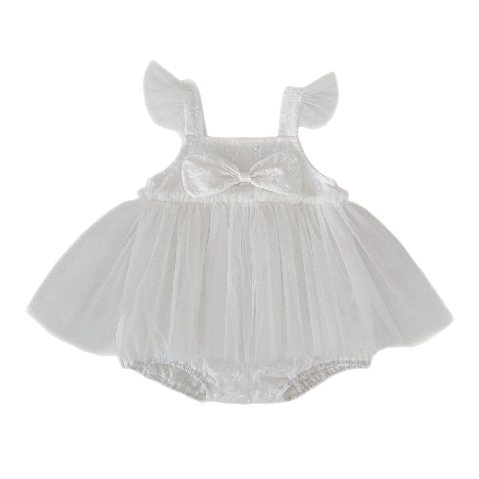 Design Summer Baby Kids Girls Sleeveless Solid Color Tulle Decorated Bodysuit, MyKids-USA®, Bodysuits, MyKids-USA - Size/Age - 66 (3-6M) - Color - Beige -  -  - TR2605132352-A.