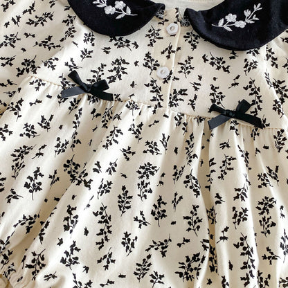 MyKids-USA® Autumn Arrival Baby Girls Long Sleeves Cute Color Patchwork Floral Bodysuit