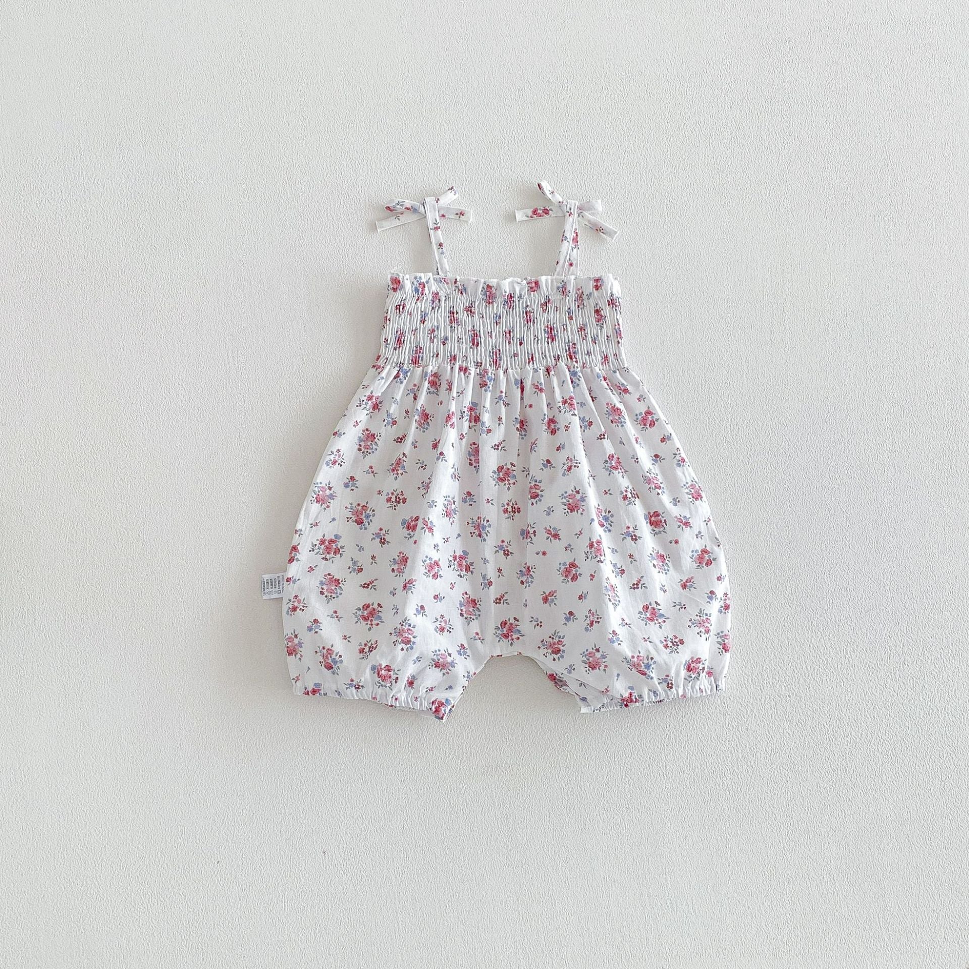 Summer Arrival Baby Girls Sleeveless Floral or Solid Color Strap Rompers, MyKids-USA®, Baby & Children's One-Pieces, MyKids-USA - Size/Age - 66 (3-6M) - Color - Beige -  -  - TR2604202248-A.