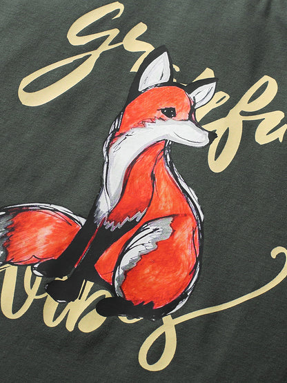 Boys’ Fox Print T-Shirt In European And American Style For Summer, MyKids-USA®, Baby & Toddler Tops, MyKids-USA -  -  -  -  -  -  - 