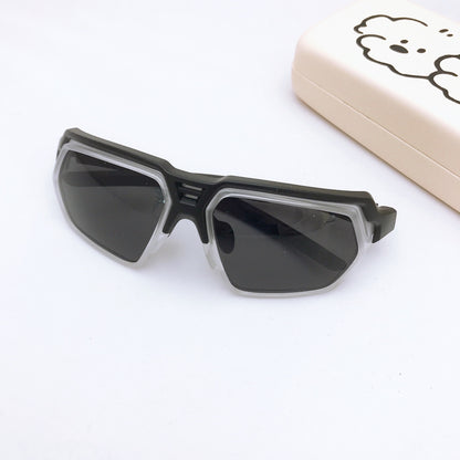 Fashionable Boys’ Sunglasses – UV Shielding & Trendy Design for Outdoor Fun, MyKids-USA®, Sunglasses, MyKids-USA - Size/Age - Average Size (0-12Y） - Color - Black -  -  - TR2601281016-A.