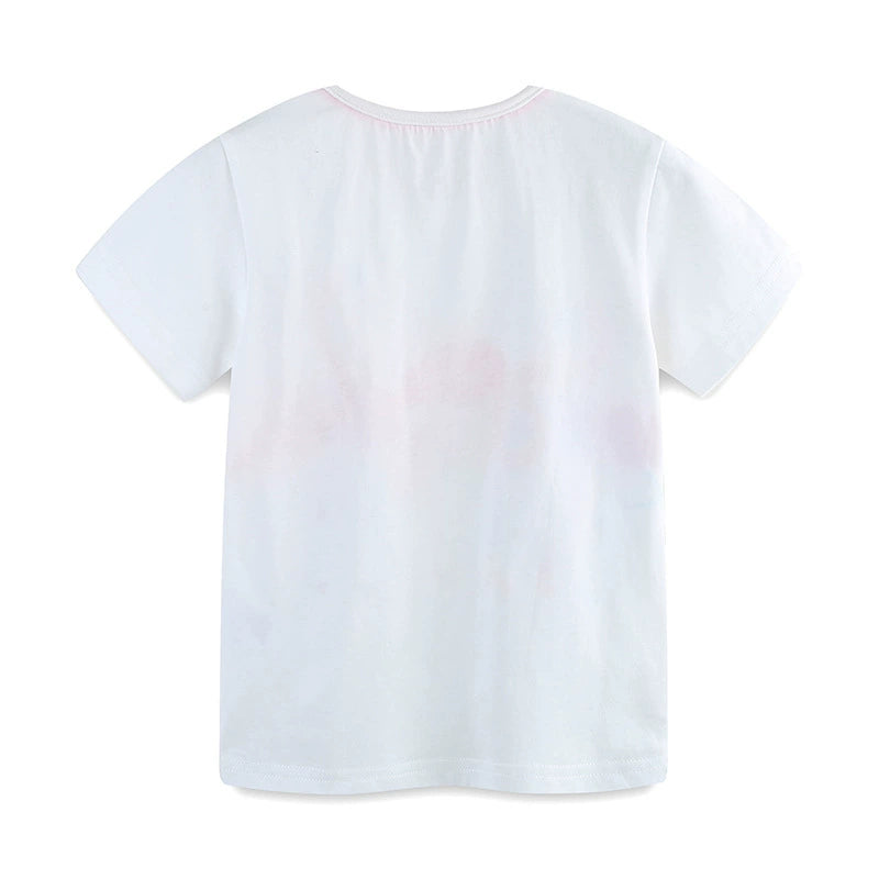 Summer Girls’ Cartoon Famingo Pattern T-shirt in European and American Style, MyKids-USA®, Baby & Toddler Tops, MyKids-USA -  -  -  -  -  -  - 