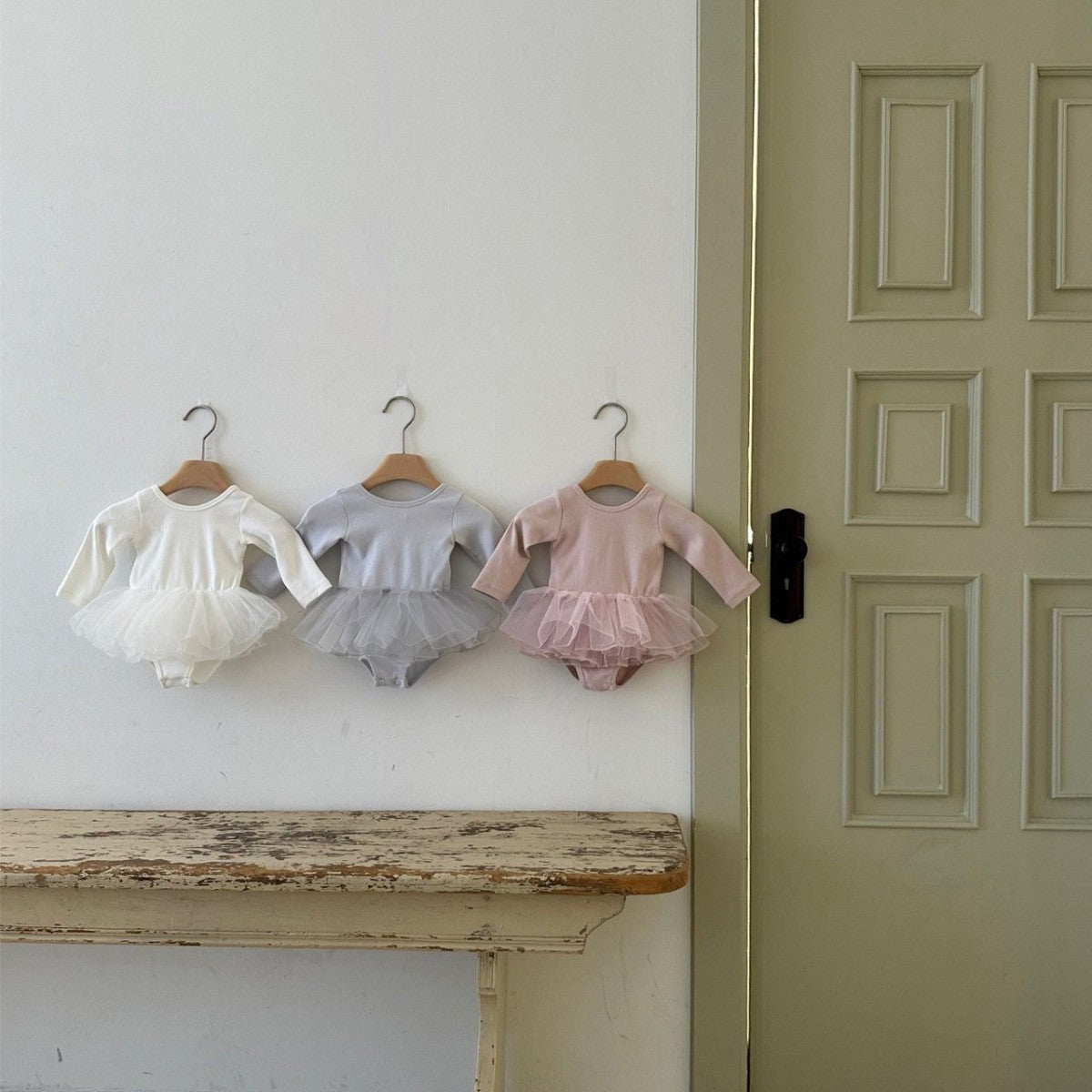 MyKids-USA® Autumn Arrival Baby Kids Girls Long Sleeves Tulle Patchwork Bodysuit Dress