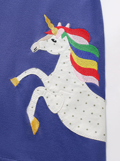 European and American Style Short Sleeve Horse Pattern Princess Dress for Girls, Summer Dress for Toddlers and Young Children, MyKids-USA®, Baby & Toddler Dresses, MyKids-USA -  -  -  -  -  -  - 