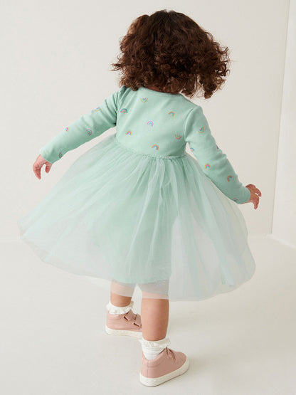 Arrival Autumn Girls Rainbows Print Crew Neck Long Sleeves Tulle Patchwork Princess Dress, MyKids-USA®, Baby & Toddler Dresses, MyKids-USA -  -  -  -  -  -  - 