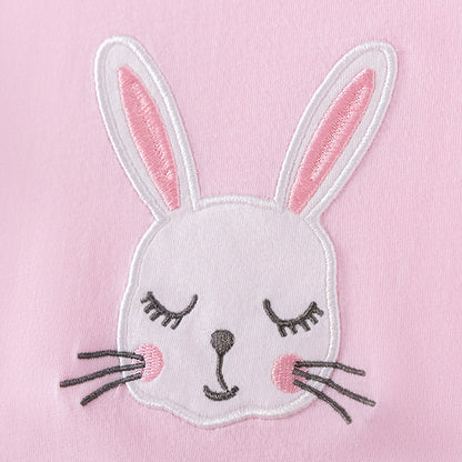 Summer Arrival Rabbits and Dots Pattern Fly Sleeves Dress for Stylish Girls