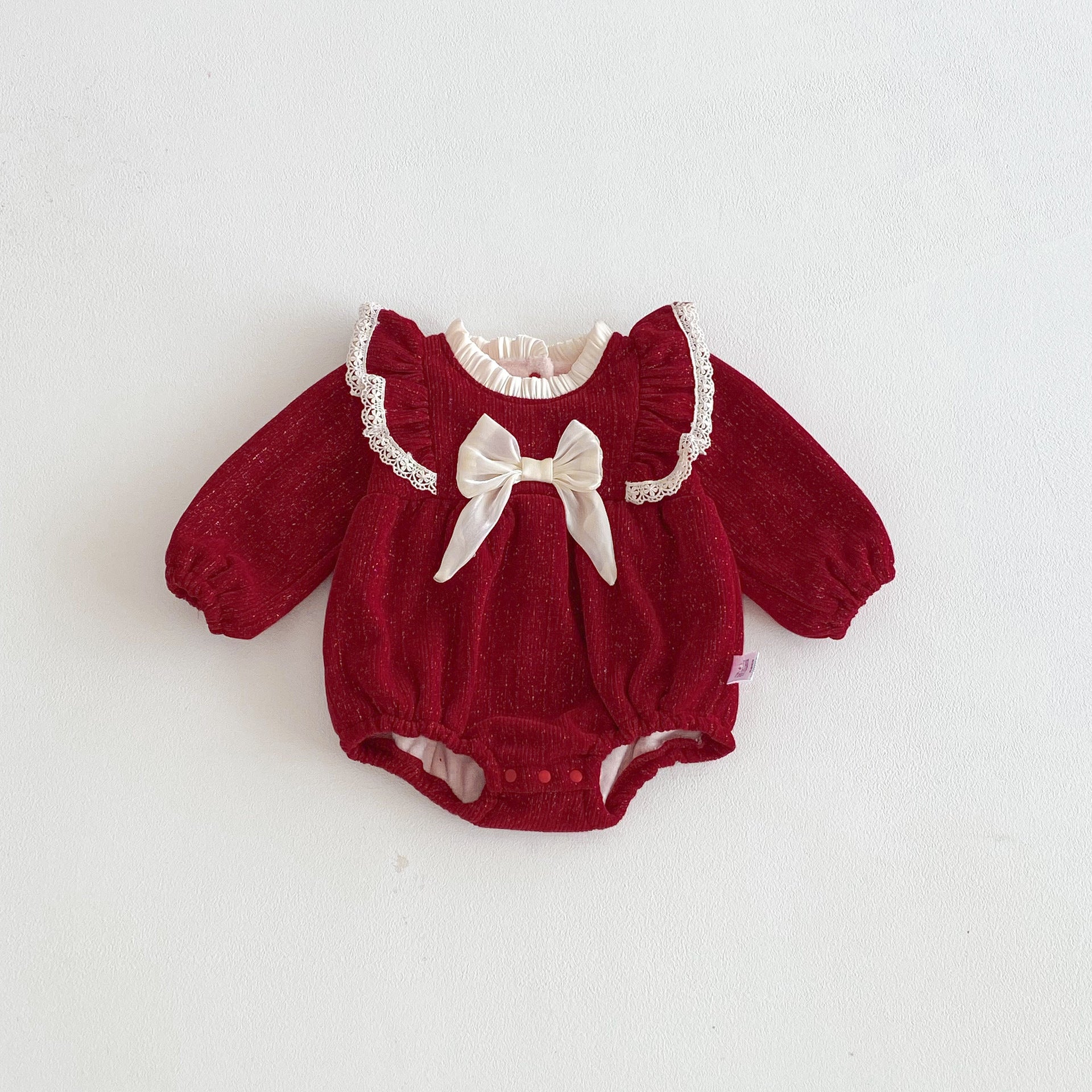 Autumn and Winter Arrival Baby Girls Long Sleeves Butterfly-bow Decorated Bodysuit, MyKids-USA®, Baby One-Pieces, MyKids-USA -  -  -  -  -  -  - .