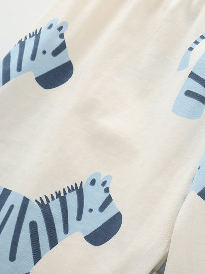 Arrival Summer Baby Kids Boys Short Sleeves Cartoon Pattern T-shirt and Shorts Clothing Set
