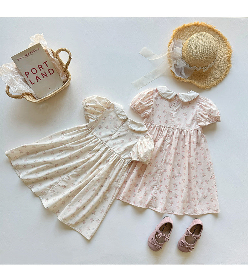 Summer Arrival Baby Girls Short Sleeves Floral Pattern Dress, MyKids-USA®, Baby & Children's Dresses, MyKids-USA -  -  -  -  -  -  - .