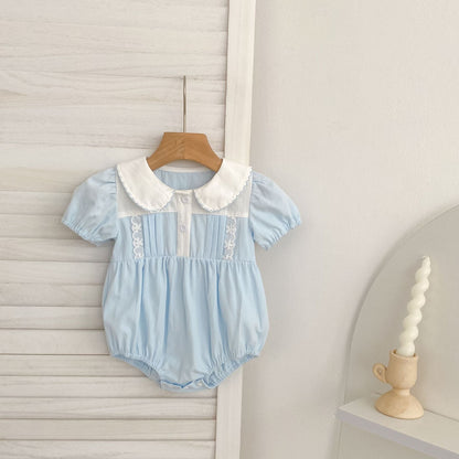 Arrival Summer Color Patchwork Baby Kids Girls Onesies and Dress – Princess Sister Matching Set, MyKids-USA®, Baby & Children's Outfits, MyKids-USA - Size/Age - 66 (3-6M) - Color - Light Blue -  -  - TR2604072144-B.