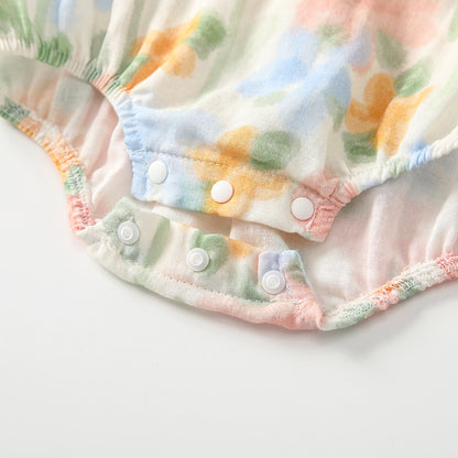 Arrival Spring Baby Girls Flowers Pattern Long Sleeves Embroidered Collar Bodysuit, MyKids-USA®, Bodysuits, MyKids-USA -  -  -  -  -  -  - .