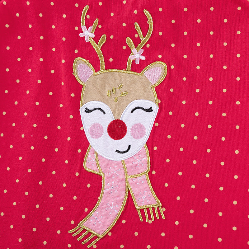 Autumn Arrival Cartoon Animals Christmas Pattern Long Sleeves Crew Neck Dress for Stylish Girls, MyKids-USA®, Baby & Toddler Dresses, MyKids-USA -  -  -  -  -  -  - 