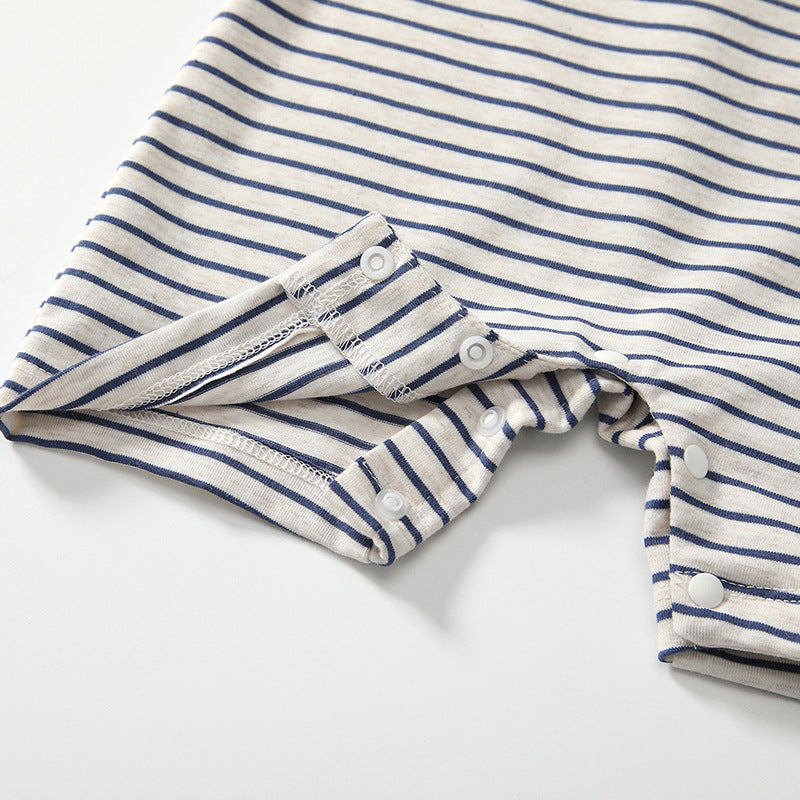 Summer Arrival Baby Kids Sleeveless Casual Striped Navy Collar Rompers, MyKids-USA®, Baby One-Pieces, MyKids-USA -  -  -  -  -  -  - 