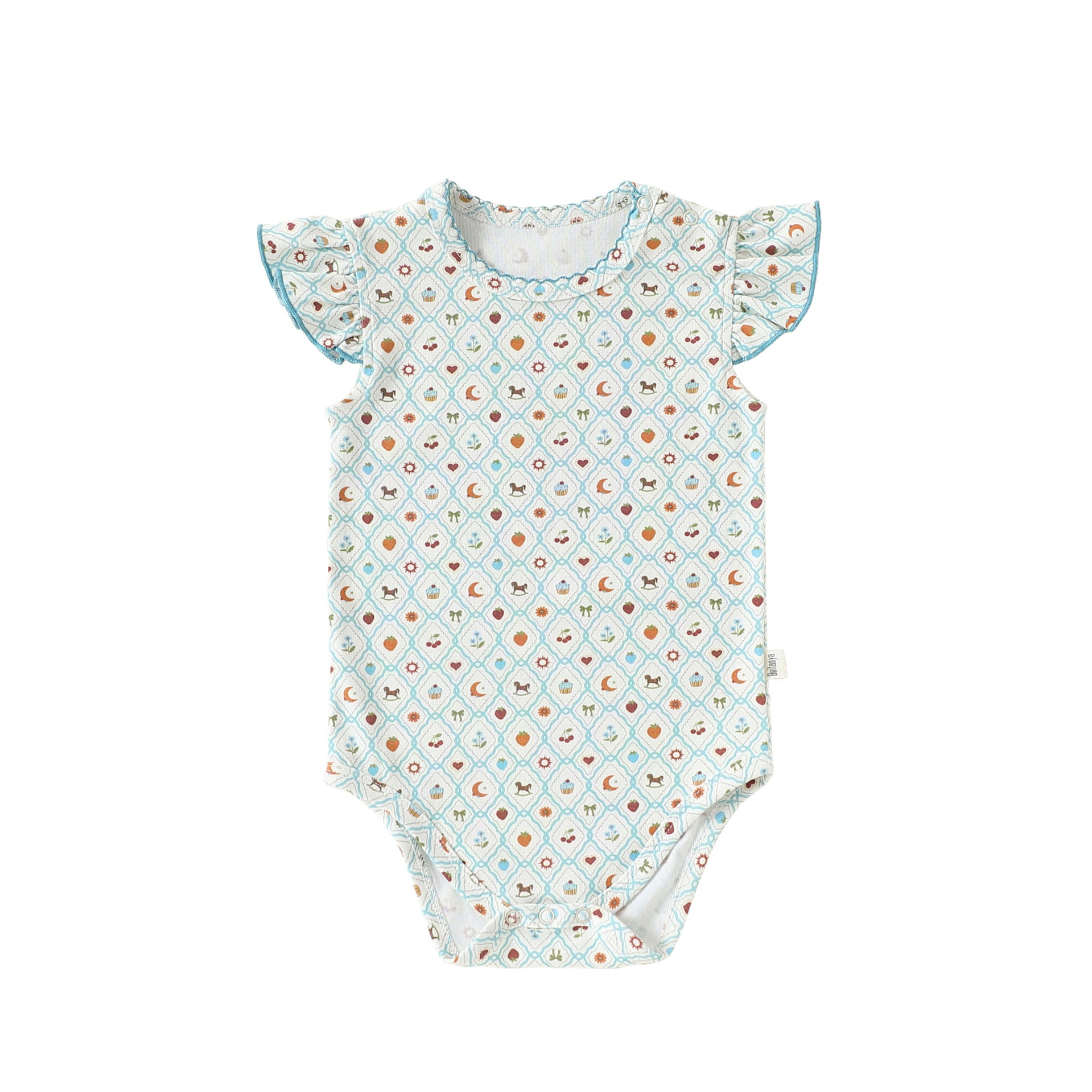 Summer Arrival Baby Girls Fly Sleeves Argyle and Fruits Pattern Bodysuit, MyKids-USA®, Baby & Children's One-Pieces, MyKids-USA® - Size/Age - 66 (3-6M) - Color - Green -  -  - TR2604262342-A.