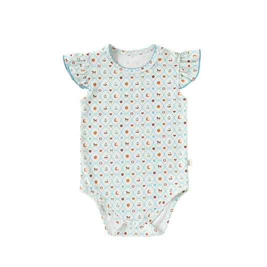 Summer Arrival Baby Girls Fly Sleeves Argyle and Fruits Pattern Bodysuit, MyKids-USA®, Baby & Children's One-Pieces, MyKids-USA - Size/Age - 66 (3-6M) - Color - Green -  -  - TR2604262342-A.