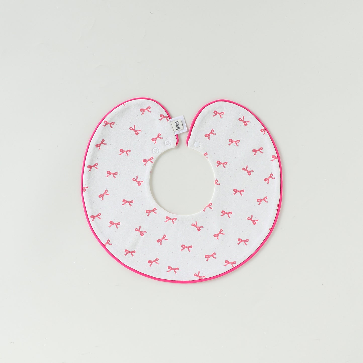 Adorable Simple Pattern Cotton Snap-on Round Shaped Bib, MyKids-USA®, Bibs, MyKids-USA - Size/Age - M (1-3Y) - Color - Light Pink -  -  - TR2601301815-F.