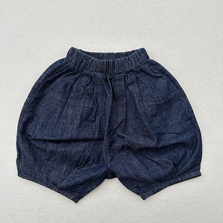 Summer Hot Selling Unisex Plaid/Denim Soft Cotton Thin Shorts