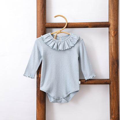 Autumn Hot Selling Baby Girls Simple Casual Solid Color Onesies Bodysuits, MyKids-USA®, Baby One-Pieces, MyKids-USA - Size/Age - 66 (3-6M) - Color - Blue -  -  - TR2409261520-B