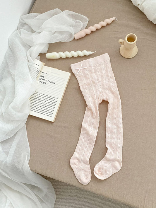 Girls’ Summer Thin Breathable Mesh Footed Tights: Baby Girls’ Solid Color Versatile Leggings, MyKids-USA®, Baby & Toddler Socks & Tights, MyKids-USA - Size/Age - S (0-1Y) - Color - Pink -  -  - TR2403281647-A.