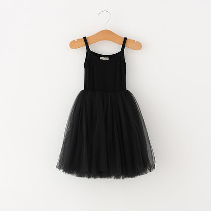 Summer Baby Kids Girls Sleeveless Plain Tulle Patchwork Strap Dress, MyKids-USA®, Baby & Children's Dresses, MyKids-USA -  -  -  -  -  -  - .