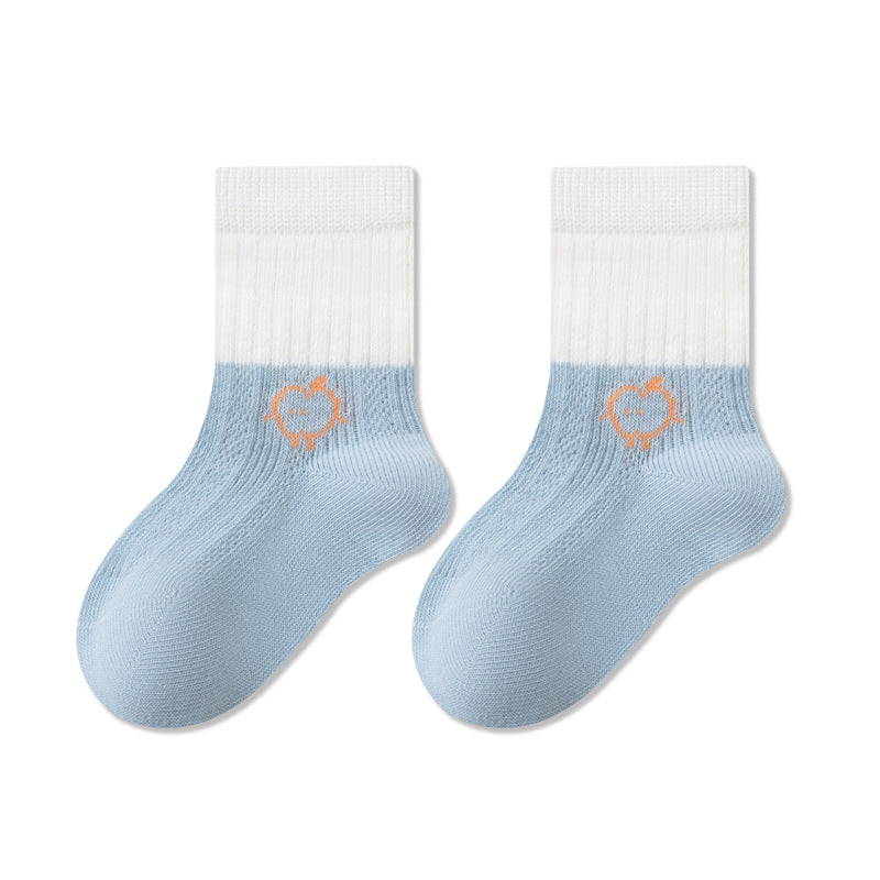 Summer and Spring Baby Kids Breathable Color Patchwork Socks, MyKids-USA®, Baby & Toddler Socks & Tights, MyKids-USA - Size/Age - S (0-1Y) - Color - Blue -  -  - TR2605162206-A.