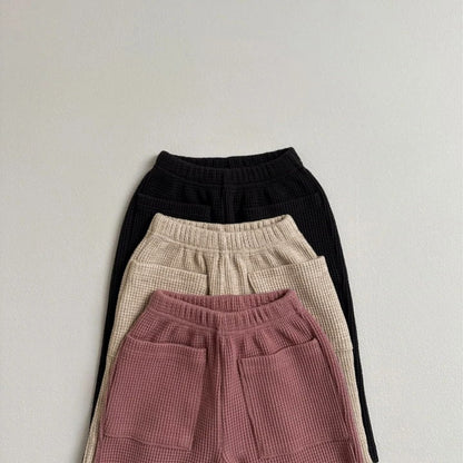 Arrival Baby Kids Boy And Girl Solid Color Waffle Grid Winter and Autumn Casual Pants, MyKids-USA®, Trousers, MyKids-USA -  -  -  -  -  -  - .