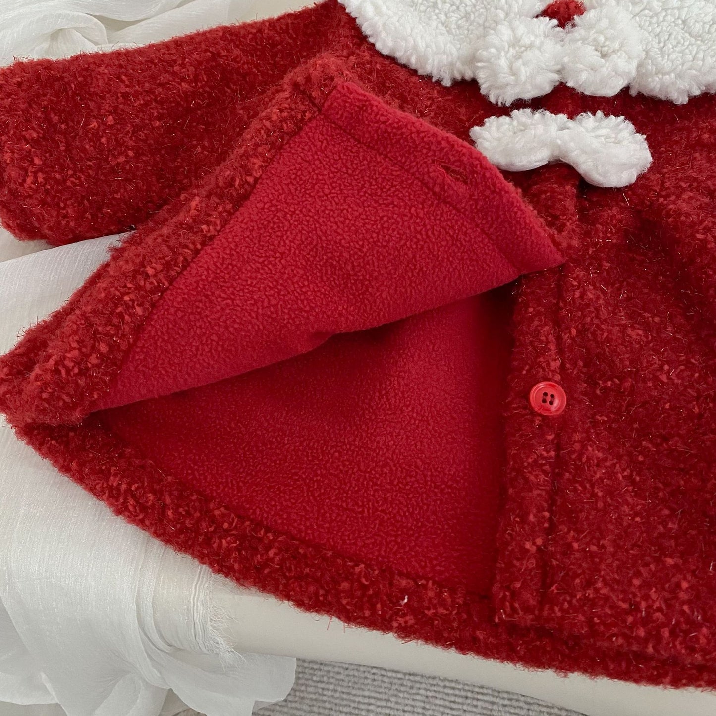 Winter Arrival Baby Kids Girls Color Patchwork Long Sleeves Warm Fluffy Coat, MyKids-USA®, Puffer Jackets, MyKids-USA -  -  -  -  -  -  - 