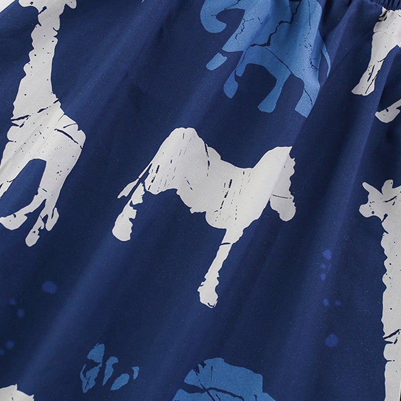 Summer Arrival Animals Pattern Short Sleeves Square Neck Dress for Stylish Girls, MyKids-USA®, Baby & Toddler Dresses, MyKids-USA -  -  -  -  -  -  - 