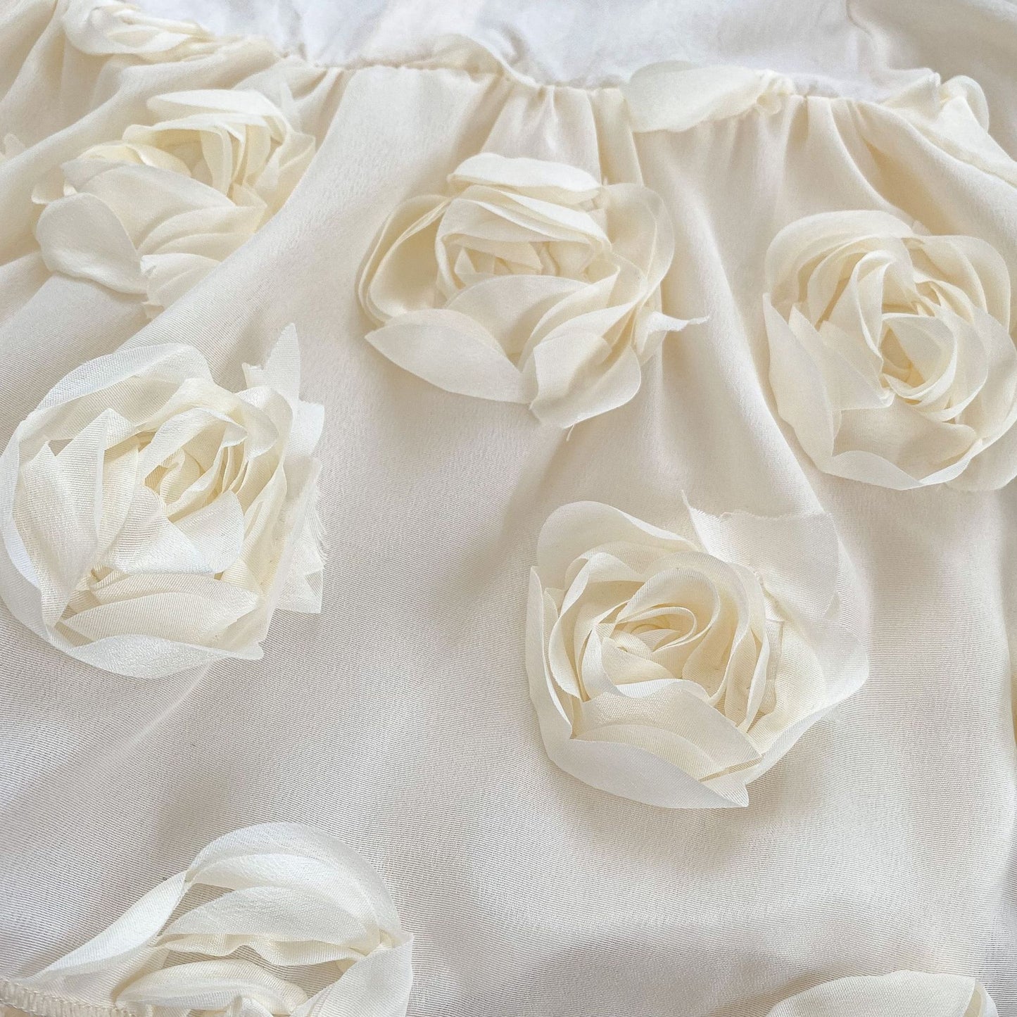 Autumn Arrival Baby Girls Long Sleeves Solid Color 3D Tulle Flowers Attached Bodysuits Dress, MyKids-USA®, Baby & Toddler Dresses, MyKids-USA -  -  -  -  -  -  - 