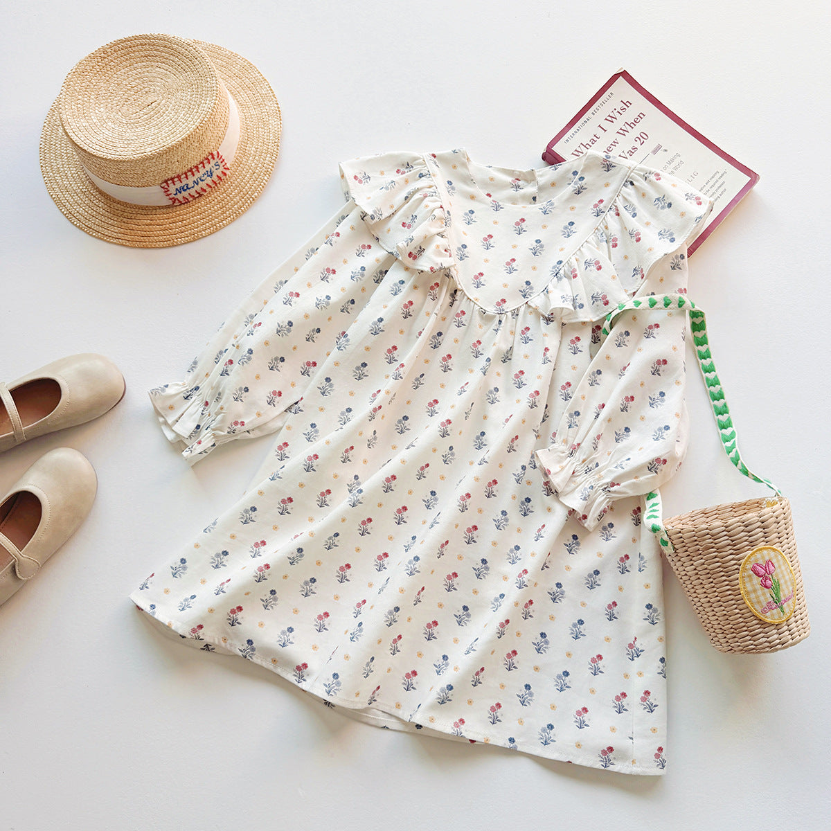 Arrival Autumn Girls Cute Flowers Pattern Long Sleeves Dress, MyKids-USA®, Baby & Toddler Dresses, MyKids-USA -  -  -  -  -  -  - 