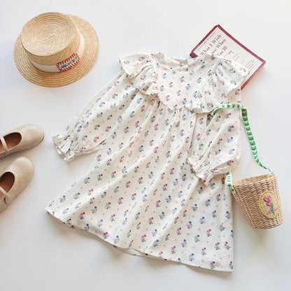 Arrival Autumn Girls Cute Flowers Pattern Long Sleeves Dress, MyKids-USA®, Baby & Toddler Dresses, MyKids-USA -  -  -  -  -  -  - 