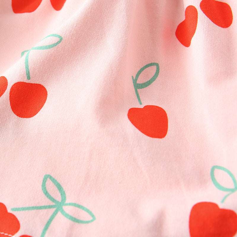 Autumn Arrival Kids Girls Cherry Pattern Long Sleeves Crew Neck Dress, MyKids-USA®, Baby & Toddler Dresses, MyKids-USA -  -  -  -  -  -  - 