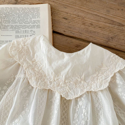 Autumn Baby Girls Flowers Embroidered Pattern Long-sleeved Onesies and Dress – Princess Sister Matching Set, MyKids-USA®, Baby & Toddler Outfits, MyKids-USA -  -  -  -  -  -  - 