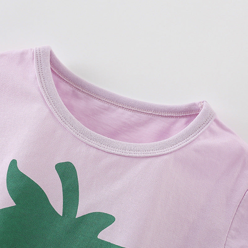 Summer Baby Kids Strawberry Cartoon Pattern T-shirt and Shorts Clothing Set for Girls, MyKids-USA®, Baby & Toddler Outfits, MyKids-USA -  -  -  -  -  -  - 